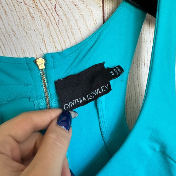 Cynthia Rowley Teal Blue Casual Midi Dress Size XS - Picture 2 of 6